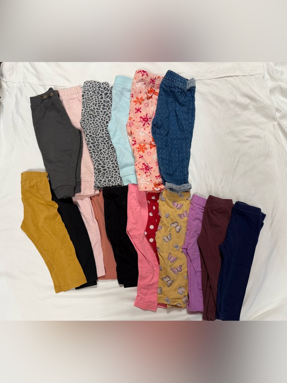 Assorted Girls' Leggings - Pink Butterfly & Mixed Colors
